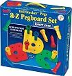 Lauri TALL STACKER PEGS a-z PEGBOARD SET (lower case)
