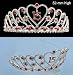 Quinceanera 15 Birthday Tiara Swarovski Clear Crystal Green Rhinestone Princess WT106