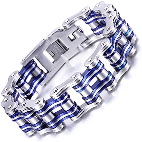 Cityvivo Jewelry Stainless Steel Men's Motorcycle Bike Chain Bracelet Fashion Link Bangle Heavy Metal