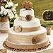 David Tutera Burlap Flowers - Brown - 2.5 x 1 inches - 6 Pieces