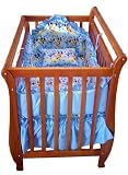 6 Piece Mini Crib Blue Mickey and Friends Bedding Set
