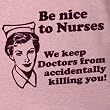 Be Nice to Nurses Funny Novelty T Shirt