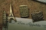 Decorative Travel Push Pins - Antique Gold Electroplate Finish - Set of 24