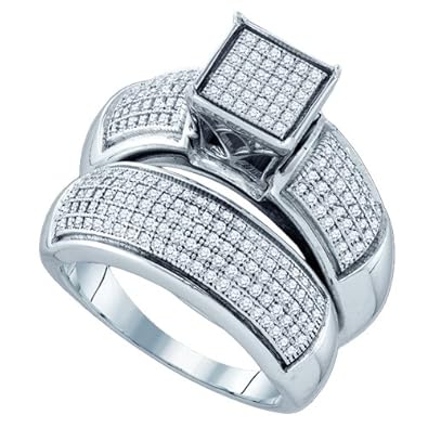 Cheap Girls Jewelry 0.63CTW DIAMOND MICRO PAVE BRIDAL RING For Sale