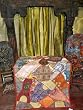 Multi Orange Vintage Beaded India Sari Wall Tapestry Hanging Throw Final Sale