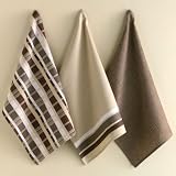Woven Dishtowels Set of 3 - Chocolate