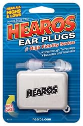 Hearos Earplugs High Fidelity Series with Free Case, 1-Pair