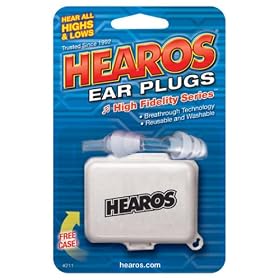 Hearos Earplugs High Fidelity Series with Free Case, 1-Pair
