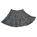 3 Pommes New York - Black/grey check elastic waist skirt