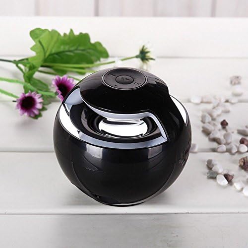 LightingFox Wireless Bluetooth Speaker Mini Subwoofer Outdoor Sport Portable Stereo 7 Color Flash Light Disk Deep Bass with Mic Handsfree Call Support USB (Black)