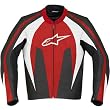 Alpinestars Stunt Men's Leather Street Bike Motorcycle Jacket - Red
