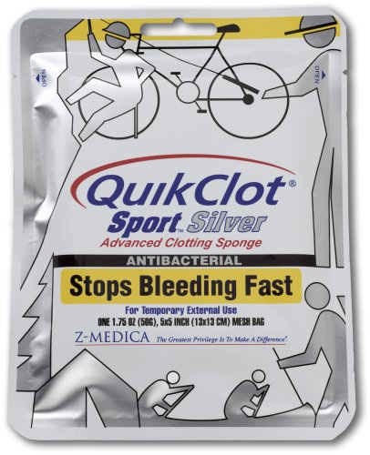 Quikclot Sport Silver Brand Hemostatic Agent 25 Gram, 25 Gram Packages