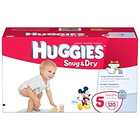 Huggies Snug & Dry Diapers, Step 5 Giant Pack, 120-CountHuggies  Snug & Dry High Count Diapers