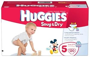 Huggies Snug & Dry Diapers, Size 5, Giant Pack, 120 Count