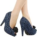 Roshay12 Rose Partially Wedge Pump BLUE DENIM