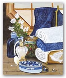 Blue and White Bath - Zeta Phi Beta by Herman Woodall 8"x10" Art Print Poster