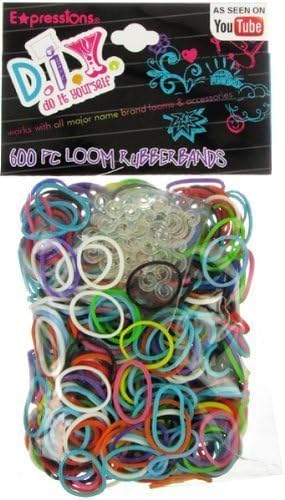 Expressions Girl / D.I.Y. 600-piece Rainbow Color Latex-free Rubber Band Bracelet Loom Refill Pack by Almar Sales Company