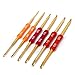 6pcs Double Ended Crochet Hooks Needles Sizes 2-3/3-5/4-6/5-7/6-9/7-8