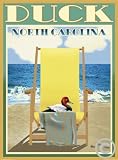 Duck, NC-Art Deco Style Vintage Travel Poster-by Aurelio Grisanty