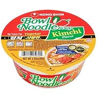 Nong Shim Bowl Noodle, Kimchi, 3.03-Ounce Bowls (Pack of 12)