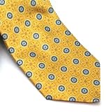 Gianfranco Ferre GFF T0169 FA 21729 Yellow Print Men's Silk Tie