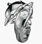 Avon Mother-of-Pearl Dolphin Bypass Bangle Watch