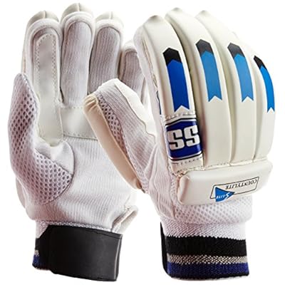 SS Countylite RH Batting Gloves, Men's (White/Blue)