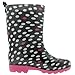 Capelli New York Girls Shiny Polka Dot Chaos Printed Jelly Rain Boot