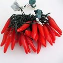 Chili Pepper Light String, 35 Lights, Opaque Red
