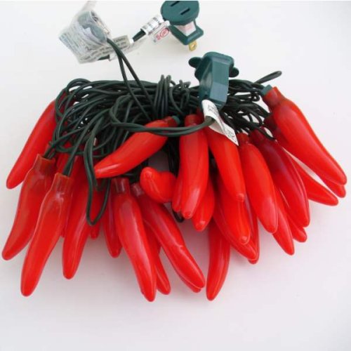 Chili Pepper Light String, 35 Lights, Red