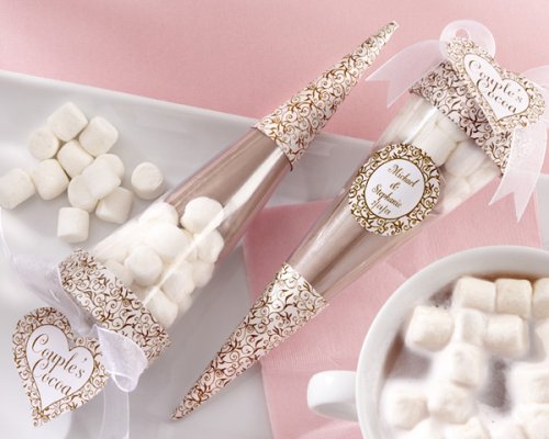 Cocoa-Filled Cone Wedding & Occasion Favors (Set of 12) by Kate Aspen