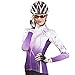 Santic Women's Cycling Jersey Loog Sleeve Road Bike Jersey Jacket Purple Medium