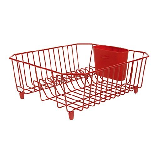 Rubbermaid Antimicrobial Dish Drainer Small Red 1858899 eBay