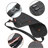 Xett Security Zipped Waist Bum Belt Bag Money Passport Ticket Holiday Travel Pouch with Coolmax Fabric
