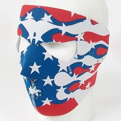 New Us Flag Style, Neoprene Winter Full Face Mask W Nose Mouth Vents