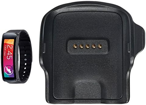 Unismart® New Replacement Charger Cradle Charging Dock for Samsung Galaxy Gear Fit R350 Smart Watch (R350 Black)