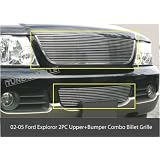 02 03 04 05 Ford Explorer 2pc Combo Upper+Bumper Billet Grille Grill by Unknown