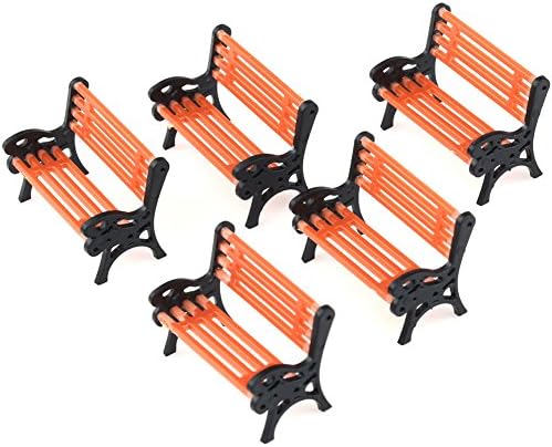 5pcs Bench Model Train Rail Platform Park Street Seats Scenery Layout 1:50