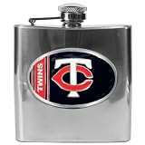 Minnesota Twins MLB 6oz Stainless Steel Flask