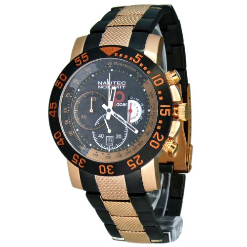 Nautec No Limit Herren-Armbanuhr P-Racer RP QZ/IPRGIPBKRG