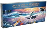 Art by Steve Sundram 700-Piece Panoramic Jigsaw Puzzle: Tropical Orcas