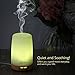 Seneo 100 ml Essential Oil Diffusers for Aromatherapy Ultrasonic Cool Mist Aroma Humidifiers with Auto Shut-off and 7 Color LED Lights for Home Office Bedroom Room