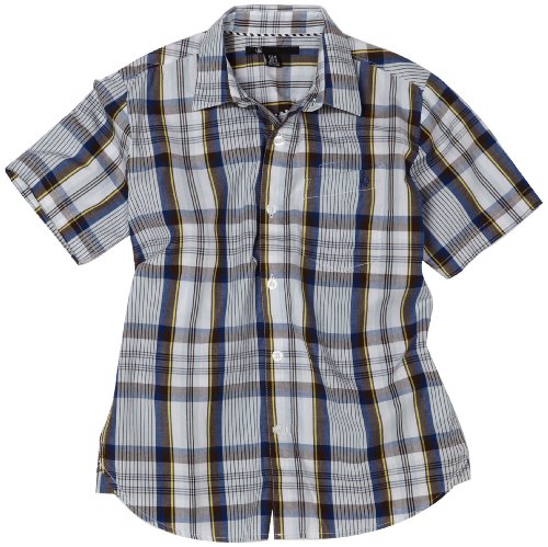 Volcom Boys 8-20 X Factor Plaid Short Sleeve Short