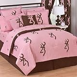 Browning Buckmark Pink Comforter Set - Twin
