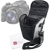 DURAGADGET Hardwearing Top-Loader Protective Carry Case Bag for the Sony DSC-H300 / H300 Digital Compact Camera - Black (20.1MP, 35x Optical Zoom) & Sony NEX-5RK