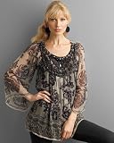 Floral-print tunic
