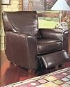 Havana Brown Retro Style Leather Sofa Club Chair Recliner