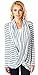 Popana Criss Cross Stripe Cardigan Top - Made in USA
