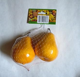 Set of 8 Decorative Life Size Faux Yellow Pears - Great for Decorating your Home, Creating a Store Display, and Photo Props - Realistically Colored and Sized Fruit - Measures 3" x 3.5"(Yellow Pears)