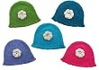 Handmade Acrylic Lightweight Hat - Organic Cotton Crocheted Flower Pin (100% Crocheted By Hand)